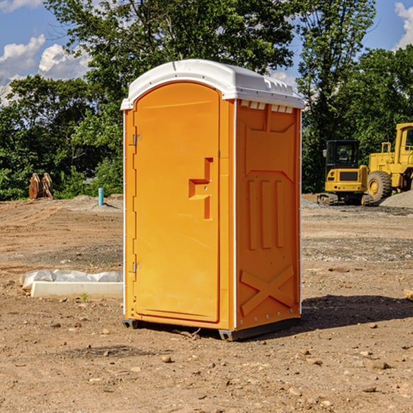 what is the expected delivery and pickup timeframe for the portable restrooms in Gibson County TN